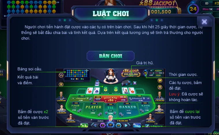 Nổ Hũ Baccarat Lucky 88 Tại VaoBet Trải Nghiệm Đỉnh Cao Săn Lộc Vàng Đẳng Cấp Thượng Lưu