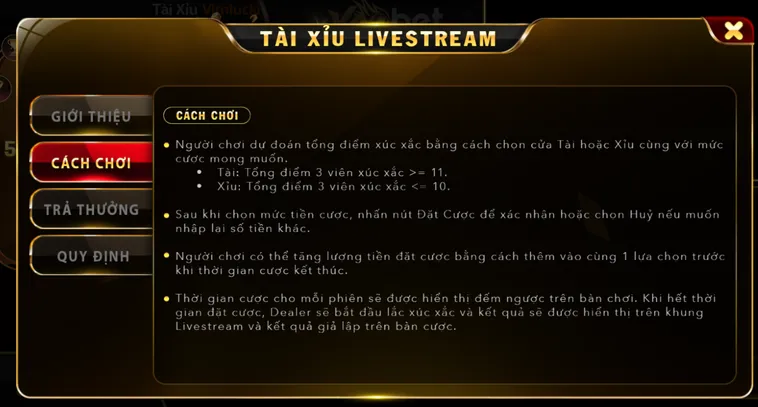 Siêu Phẩm Tài Xỉu Live Tại VaoBet Đẳng Cấp Cho Các Cao Thủ