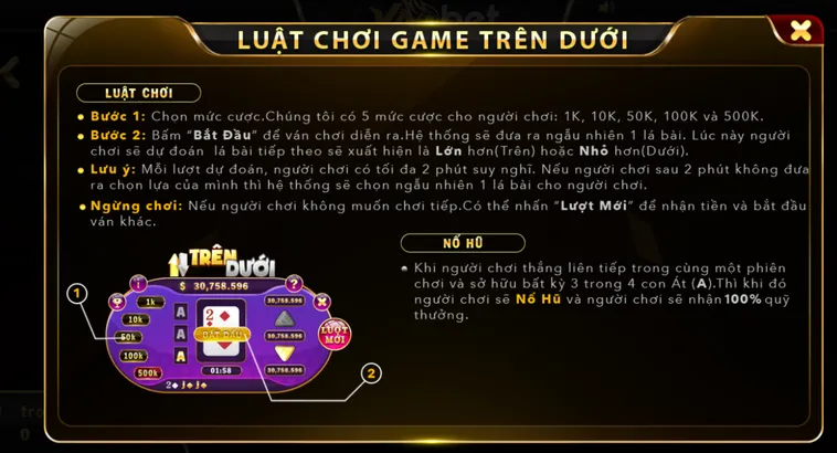 Game Nhanh Trên Dưới Tại VaoBet Đỉnh Cao Giải Trí Đổi Thưởng Uy Tín Nhất